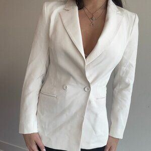Ivory H&M Double-Breasted Blazer